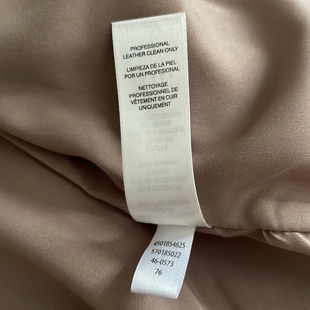 WHBM Suede Flounce Front Jacket Tan XXSP - Picture 16 of 16